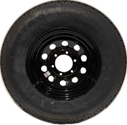 ST 225/75R15 Load Range E Freestar Radial Trailer Tire on Mod Wheel 6 x 5.5 Lug