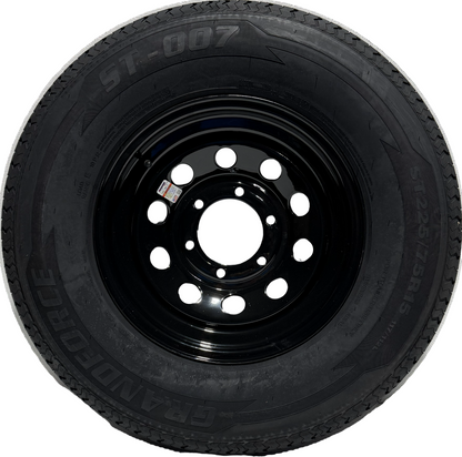 ST 225/75R15 Load Range E  Grandforce Radial Trailer Tire on Mod Wheel 6 x 5.5 Lug