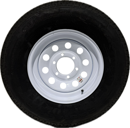 ST 225/75R15 Load Range E Freestar Radial Trailer Tire on Mod Wheel 6 x 5.5 Lug