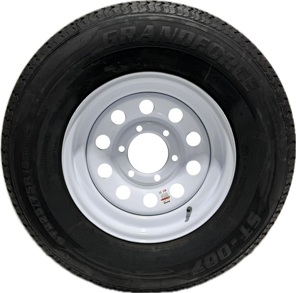 ST 225/75R15 Load Range E  Grandforce Radial Trailer Tire on Mod Wheel 6 x 5.5 Lug