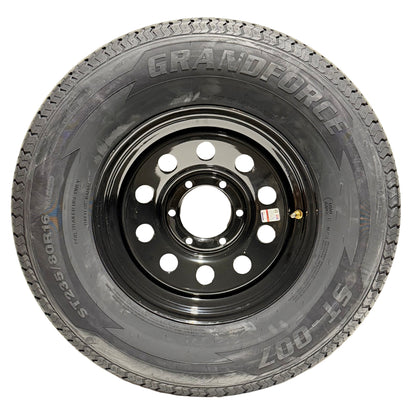 ST 235/80R16 Load Range E  Grandforce Radial Trailer Tire on Mod Wheel 6 x 5.5 Lug