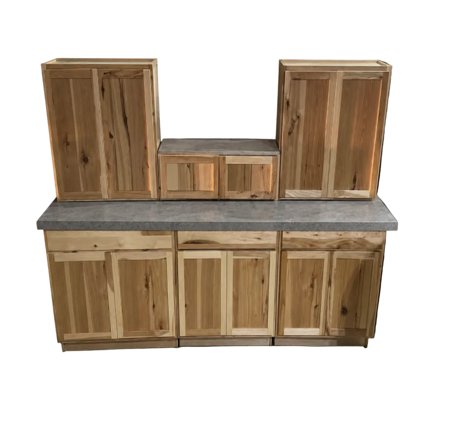 8' Wide Hardwood Kitchen Soft Close Cabinet Set