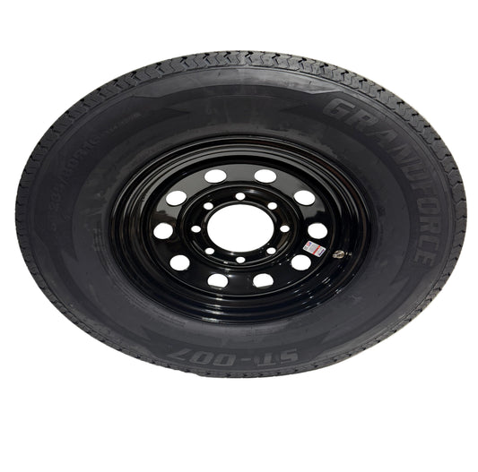 ST 235/80R16 8x6.5 Lug Load Range E  Grandforce Radial Trailer Tire on Mod Wheel