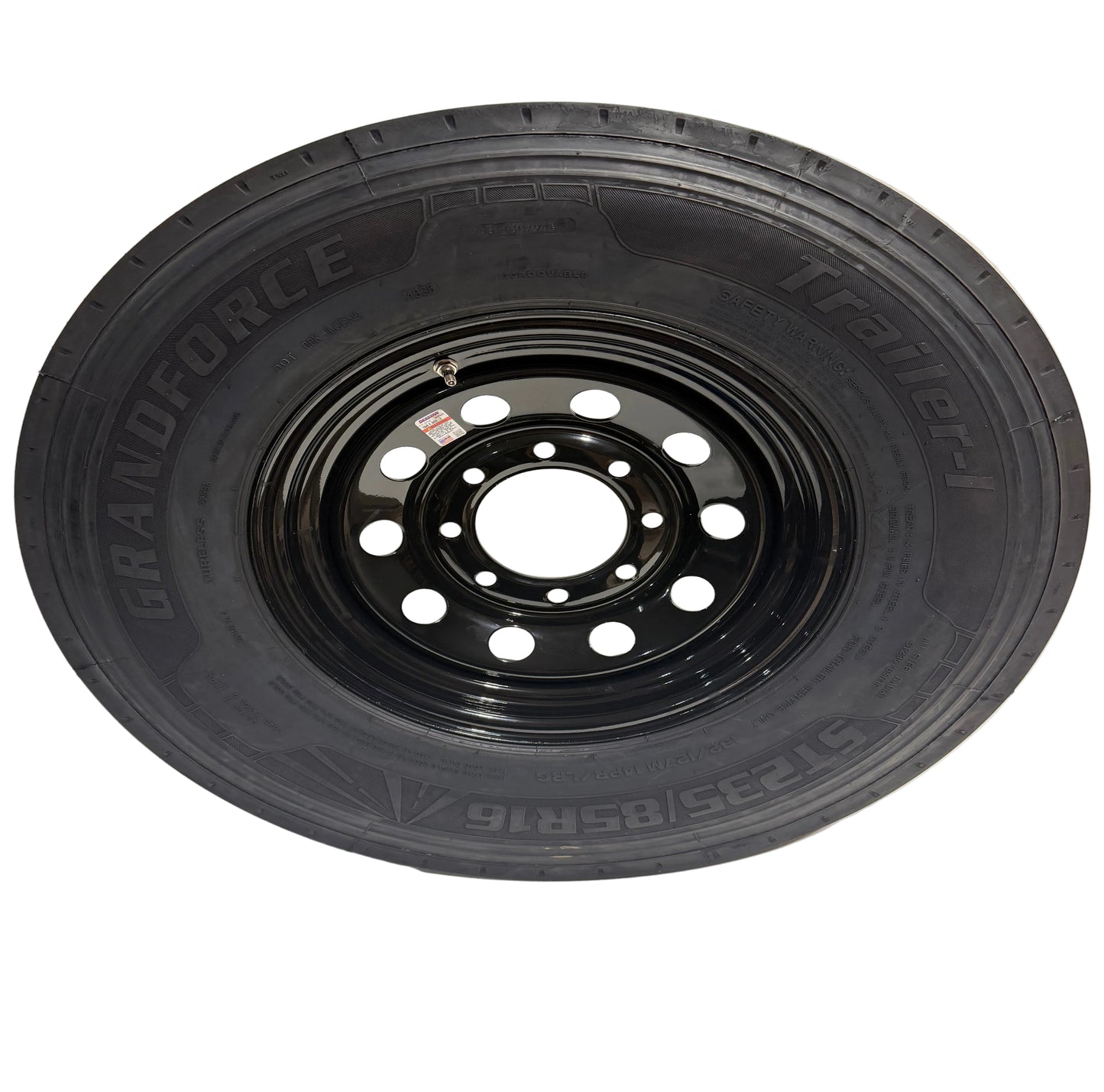 ST 235/85R16 8x6.5 Lug Load Range G  Grandforce Radial Trailer Tire on Mod Wheel