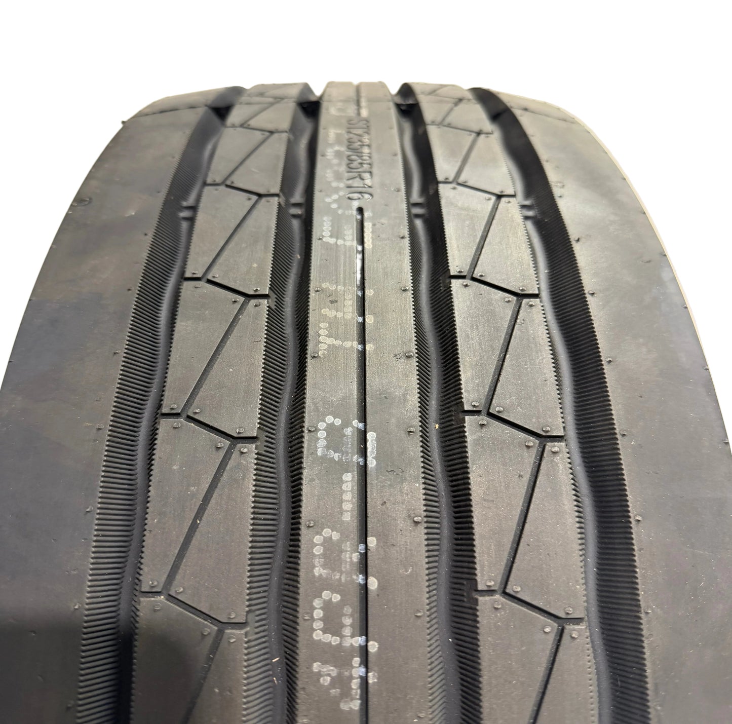 ST 235/85R16 8x6.5 Lug Load Range G  Grandforce Radial Trailer Tire on Mod Wheel